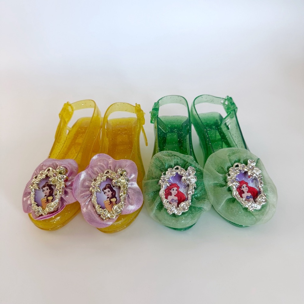 Disney Princess Beauty and the Beast Belle Little Mermaid Ariel Sparkle Shoes